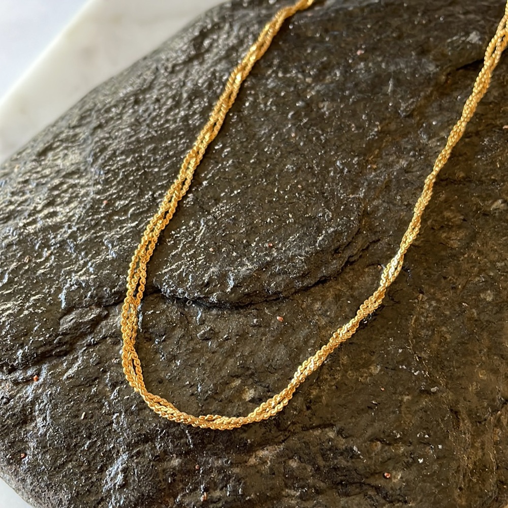 Vintage 18” Double Twist 14K GF Gold Chain